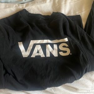 men’s small vans black long sleev